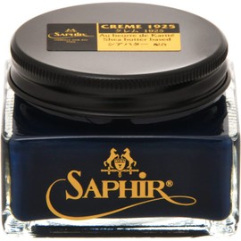 SAPHIR Medaille d'Or Pommadier Cream 75ml – Natural Cream Leather Shoe Polish, Leather Conditioner for Boots, Handbags - Petrol Blue