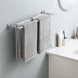 KES SUS304 Double Towel Rail Bathroom Towel Holder Stainless Steel Wall Mounted 60 cm Brushed A2001S60-2