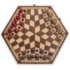 Husaria Wooden Three-Player Chess Game Set - 21 Inches -