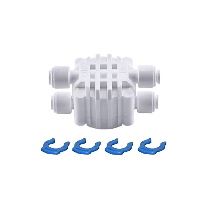 Planet-Aqua Automatic Shut-Off Four-Way Valve with 1/4 Inch Hose Connection
