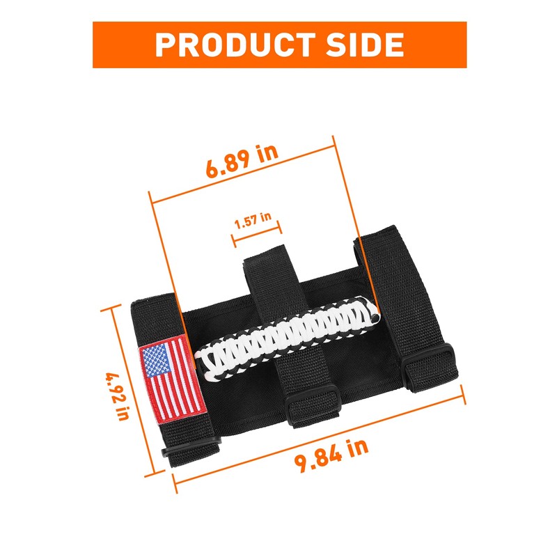 Savadicar 4 x Roll Bar Grab Handles with USA Flag,