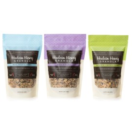 Hudson Henry Granola, Trio Delight (Pecan, Walnut, and Pistachio granolas), 12 oz. package, Pack of 3 | Non-GMO Project Verified