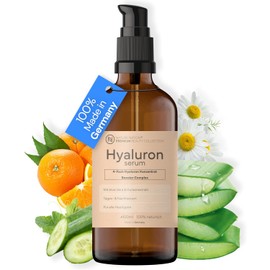 Organic Hyaluronic Serum High Dose ✓ Best Hyaluronic Acid (Oligo); 8-Way Anti-Ageing ✓ Anti-Wrinkle Complex ✓ Hyaluronic Serum + Aloe Vera & Vitamin C ✓ Natural Cosmetics 100% Vegan ✓ Made in Germany
