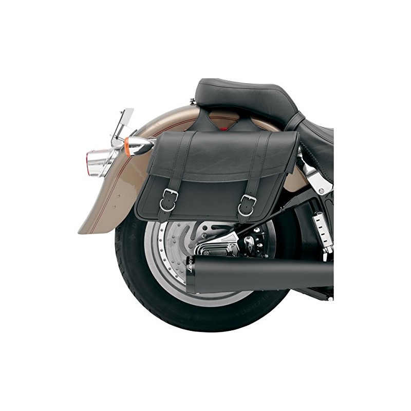 Saddlemen X021-02-040 Medium Plain Highwayman Slant-Style Saddlebag , Black