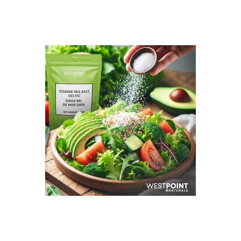 Westpoint Naturals, Hand Harvested Unrefined Grey Celtic Sea Salt, Coarse,