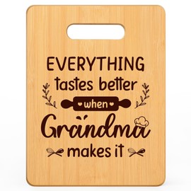 Leebbsin Grandma Gifts, Heartwarming Grandma Birthday Gifts- Chopping Board with Cute Patterns- Gifts for Grandma, Mothers Day Christmas Gifts Presents for Grandma Nan Nanny Granny, 11" x 8.5"
