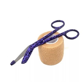 High Tech Instruments Medical Gauze Self Stick Adhesive 2" Wrap+5.5" Premium Bandage Scissors Purple