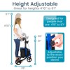 Vive 3 Wheel Walker with Seat - Tri Rollator Walker