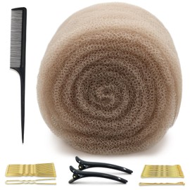 Hair Padding for Updos with Bobby Pins, U-Clips, Duckbill Clip And Comb, Undetectable Sponge Hair Filler Pads for Brides, Performers, Parties, Weddings, Everyday Styles