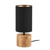 Reality Leuchten Woody R50171980 Table Lamp Matt Black Metal Base