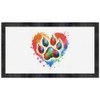 'Paw Print Love Heart' Pet Feeding Mat (PM00025842)