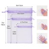 G2PLUS Lilac Organza Gift Pouches, 7x9 CM Small Organza Favour