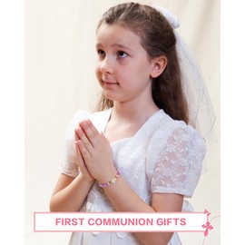 Eaciy First Communion Gifts for Girls - Dainty Cross Bracelet First Holy Communion Gifts for Girls Daughter Niece Granddaughter Sister