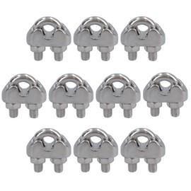 5mm Wire Rope/Cable Grip/Clamp Stainless Steel 316 Marine Grade 10 Pack