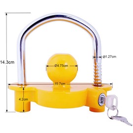 MTSDM Coupler Locks, Car Trailer Hook Lock Trailer Hitch Lock, Security Ball Trailer Hook U-Shaped Ball Cover Basket Lock, Universal Coupler Lock, Coupler Fits 2”, 2-5/16" Coupler Hitch Anti Theft