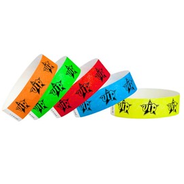 WristCo Tyvek Wristbands VIP Star Variety Pack - 200 Count ¾” x 10”- Waterproof Recyclable Comfortable Tear Resistant Paper Bracelets Wrist Bands for Events Concert Festival Admission Party