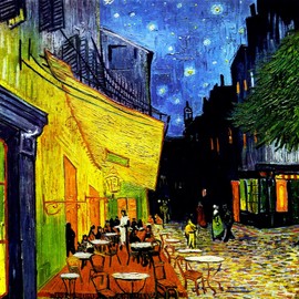 CafePress Van Gogh Cafe Terrace At Night Tote Bag Reusable Natural Beige Canvas Shopping Bag