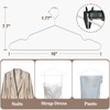 UEAKPIC 30 Pack 16" Non-Slip Rubber Coated Metal Suit Hangers