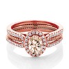 Gem Stone King 18K Rose Gold Plated Silver Peach Morganite
