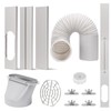 Portable AC Window Vent Kit with 5.9” Exhaust Hose Universal