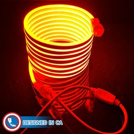 Russell Decor LED Neon Rope Lights Waterproof for Christmas Decoration Party Indoor Outdoor Décor Red (30 FT)