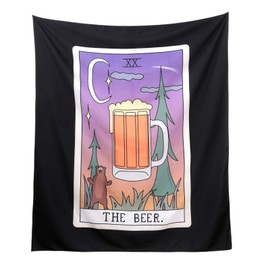 Tarot Mandala Tapestry Colored Hippie Psychedelic Tapestry Wall Hanging Beer Boho Wall Blanket Tapestries for Bedroom Living Room Dorm, 51.2" x 59.1"