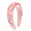 Uchyius Pink Headbands for Women Braided Headbands Velvet Padded Hairbands