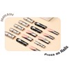 IMRAIN Long Press on Nails Square Fake Nails Black Silver