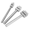 Fdit Leather Punch, 3pcs Steel Hole Punch Tool Set, 4mm