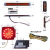XtraGlow Submersible Square LED Trailer Tail Light Kit American Flag
