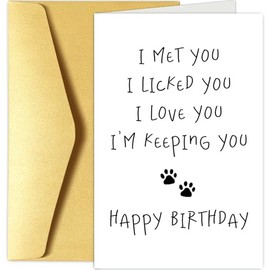Chenive Funny Birthday Card for Dog Owner, Humorous Card for Dog Dad & Mom