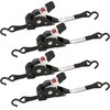 1" x 6' Retractable Ratchet Straps, 1600 lbs Break Strength,