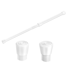 WindBreath Spring Tension Rods 29-42 Inches Adjustable Small Short Curtain Rod No Drill Anti-slip for Windows,Kitchen,Bathroom,Doors,Closet,Doorway 30 to 41 inch (White)