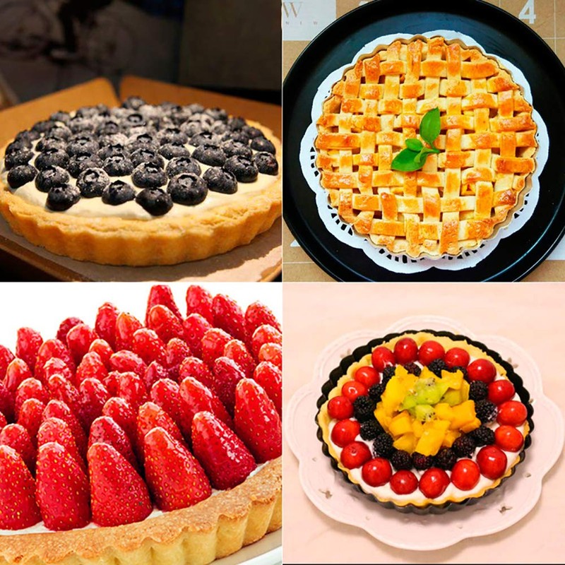 Gutsdoor Tart Pan 12 Inch with Removable Bottom Quiche Pan