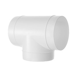 Vent Systems Diameter 125 mm Duct Connector, 3-Way Hose Adapter, ABS Plastic/Splitter for Hose, T-shaped Round Pipe Connector, Duct Hose Dryer, Ventilation T-Connector, 3-Way Connection