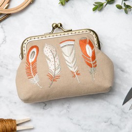 Housoutil 1 Set Gold Embroidery Bag Handmade Embroidery Tool Embroidery Set for Beginners Embroidery Bag Kit DIY Embroidery Kit Embroidery Kits for Beginners and Adults DIY Embroidery Sets