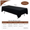10Pack Black Table Cloths for 8 Foot Rectangle Tables 60