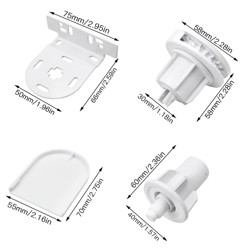 hocadon Sets of 6pcs Metal Bracket Roller Blind Fittings Spare