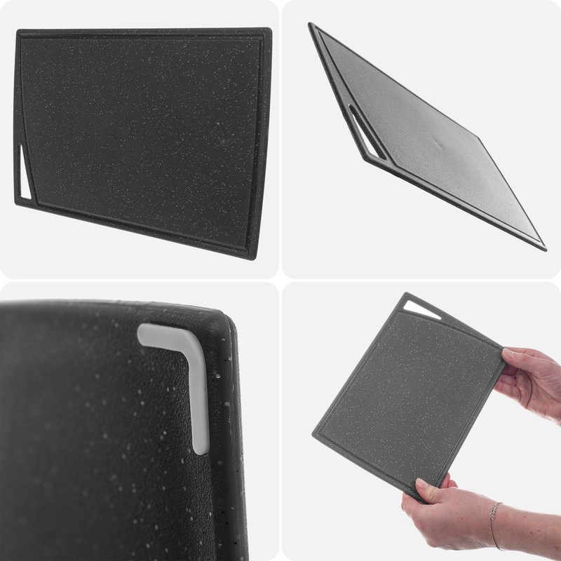 KADAX Chopping Board 24.5 x 16 cm, Plastic Kitchen Board,