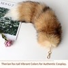 TELAIN Fluffy Therian Fox Tail Keyring - Soft Fur, Realistic