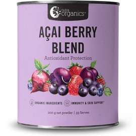 Nutra Organics Acai Berry Blend Antioxidant Protection 200g | Beauty Berry Superfood | Support Immunity, Glowing Skin & Collagen Formation (33 Serves)