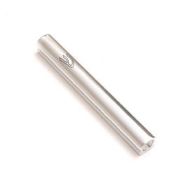 Anandashop Silver Aluminium 12cm Judaica Door Keeper Mezuzah Scroll Klaf Israel gift