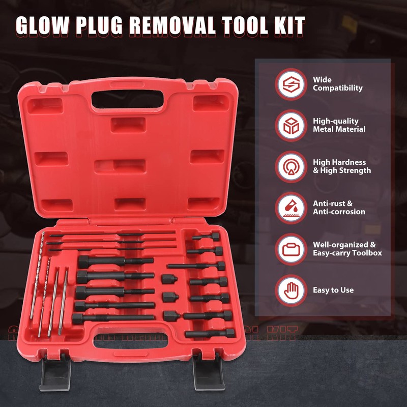 Glow Plug Removal Tool Kit - 22PCS Glow Plug Electrodes