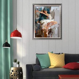 Maysurban Paint by Numbers Adult DIY Hand Painted Oil Painting on Canvas Painting Professional Painting Paint by Numbers, 40 x 50 cm without Frame