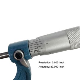 Outside Micrometer 0-1", MFQNENLK Precision Machinist Tools 0.0001in Accuracy, Micrometer Measuring Tool Set, Alloy Precision Micrometer with Fitted Case (1Pcs Set)