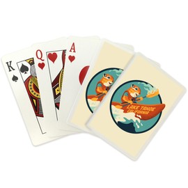 Lantern Press Lake Tahoe, California, Animal Activities Series, Kayaking Chipmunk, (52 Playing Cards, Poker Size Card Deck with Jokers)