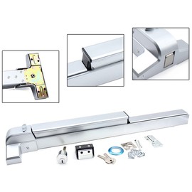 30" to 36" Door Push Bar Device Lock, Door Security Bar Exit Device Lock Commercial Emergency Push Bar Door Lock Hardware Exit Device