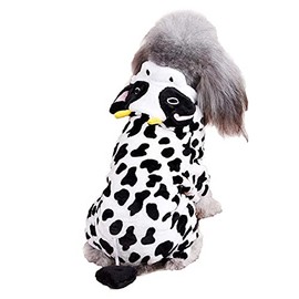 Coppthinktu Disfraz de Perro araña Disfraz de Halloween Divertido Estilo araña Disfraz con Capucha Ropa, Negro, Pequeño