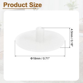 Sourcing Map 150Pcs White Plastic Screw Cap Covers, 18 x 4.5mm, Phillips Head, Decorative, Easy to Use, Home & Shop Decor, Cabinet, Wardrobe