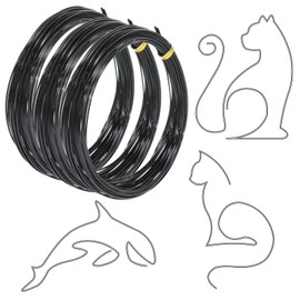 1mm Aluminum Craft Wire, (3 Rolls, 98.4 Feet Each) – 18 Gauge Craft Wire Bendable for DIY Jewelry, Art & Decor – Rustproof, Durable & Flexible for Crafting, Floral Arrangements & Sculptures (Black)